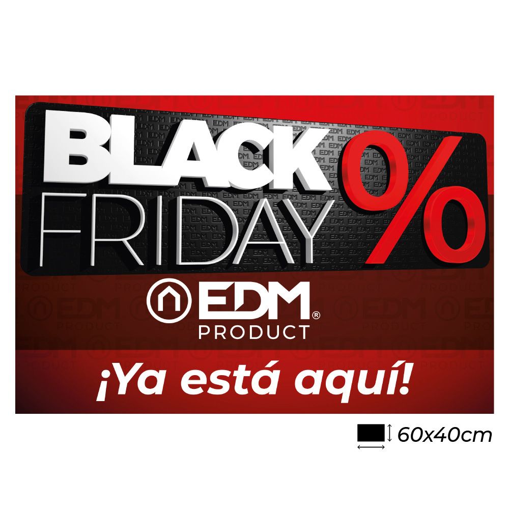 Vinilo black friday reposicionable 60 x 40 cm español