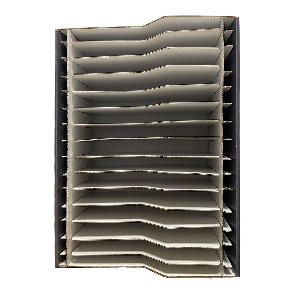 Expositor de carton para papel de lija 49x22x37cm edm