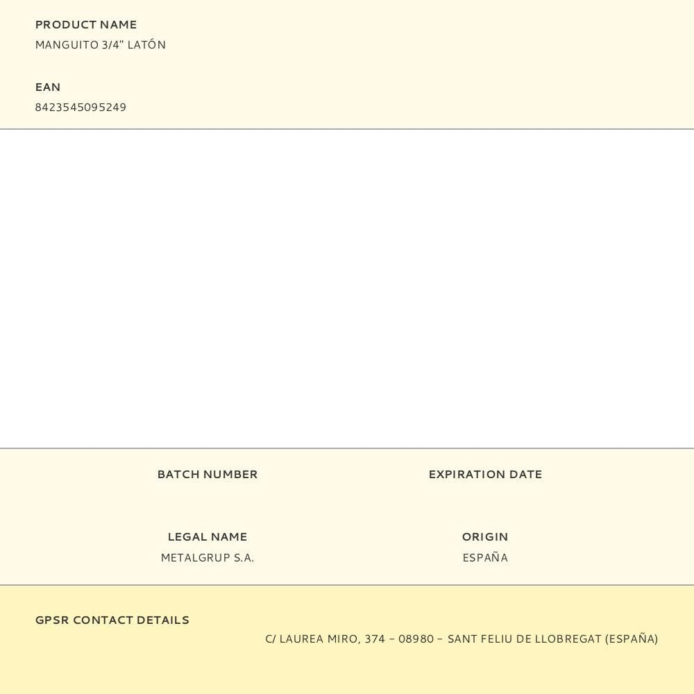 Manguito 3/4" latón