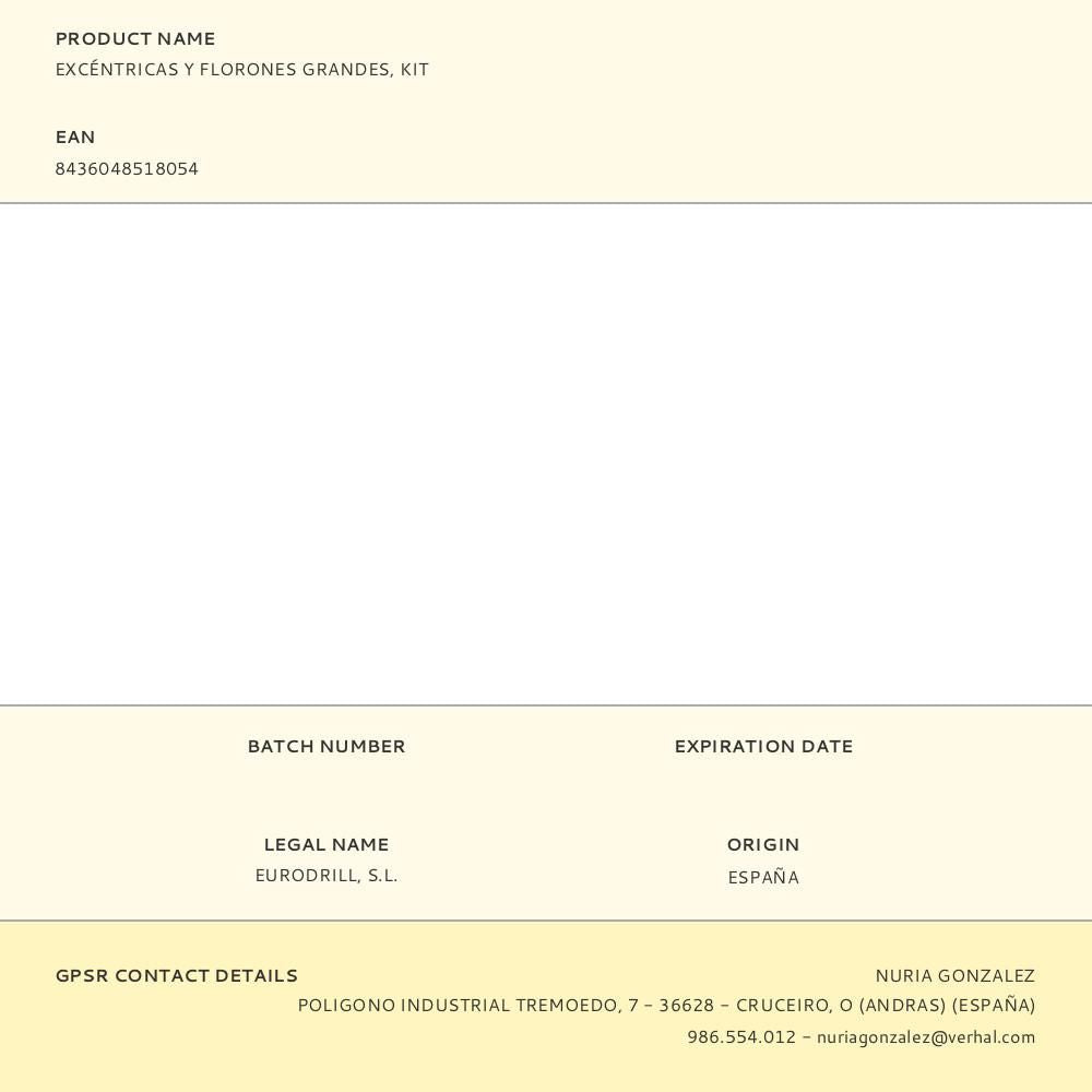 Excéntricas y florones grandes, kit