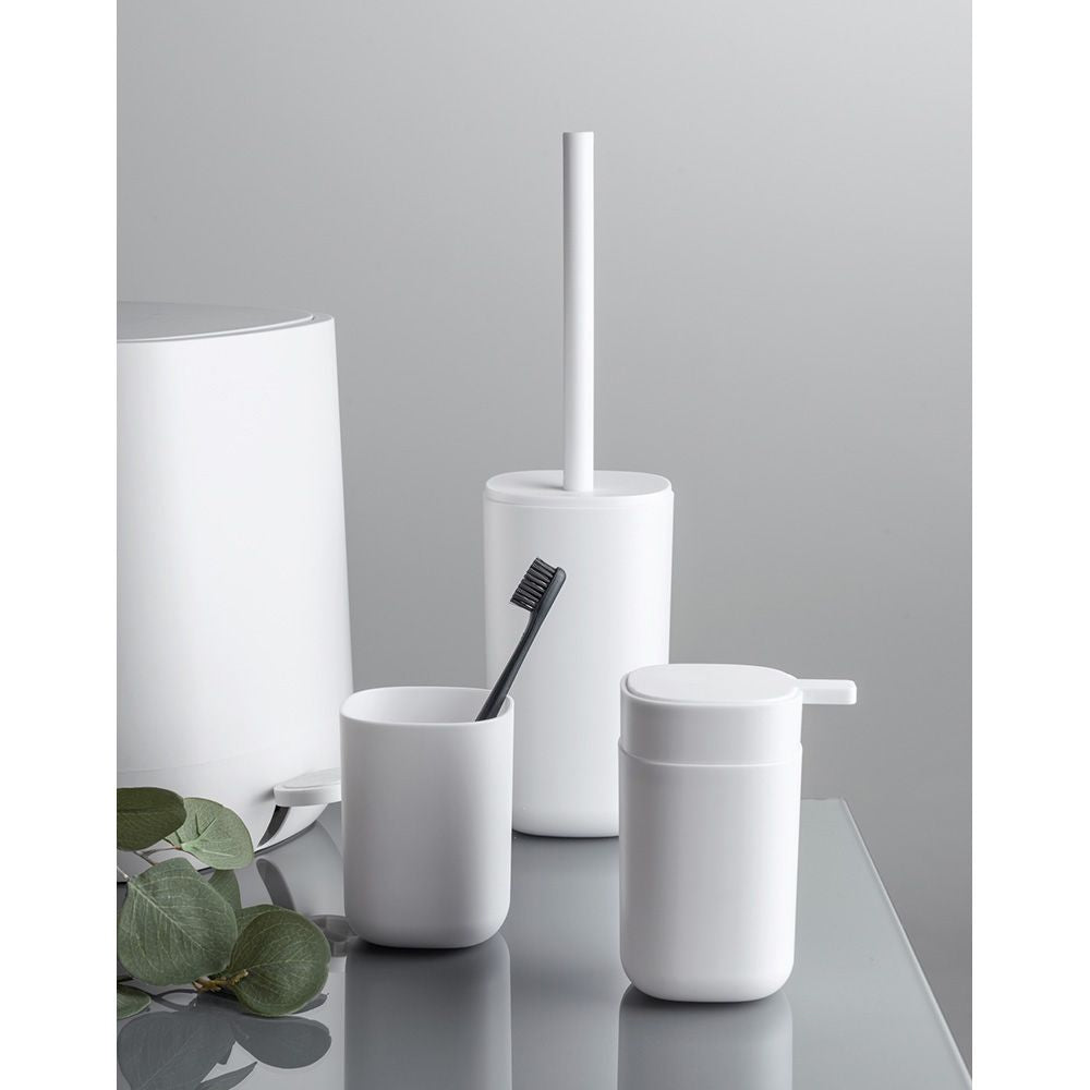 Escobillero wc davos blanco mate