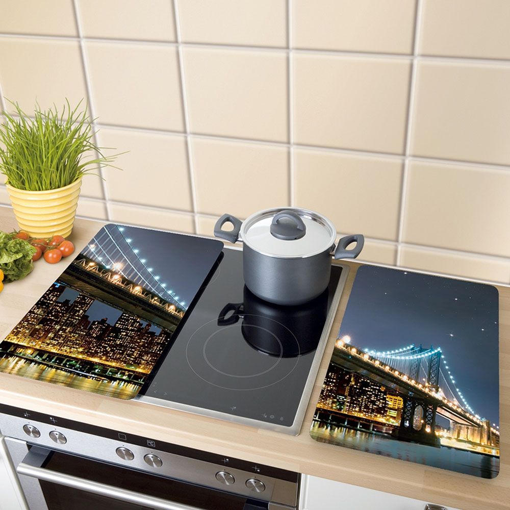 Placas cobertoras de vidrio brooklyn bridge 30 x 52 cm, 2 uds