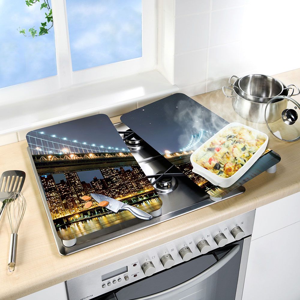 Placas cobertoras de vidrio brooklyn bridge 30 x 52 cm, 2 uds