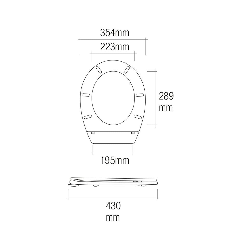 Tapa wc top con tornillos