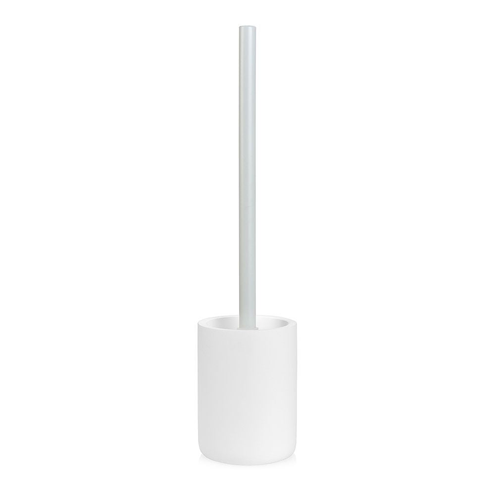 Escobillero wc resina blanco mate ø9,5 x 40,5 cm