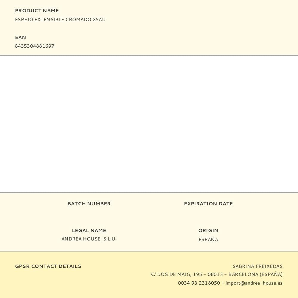 Espejo extensible cromado x5au