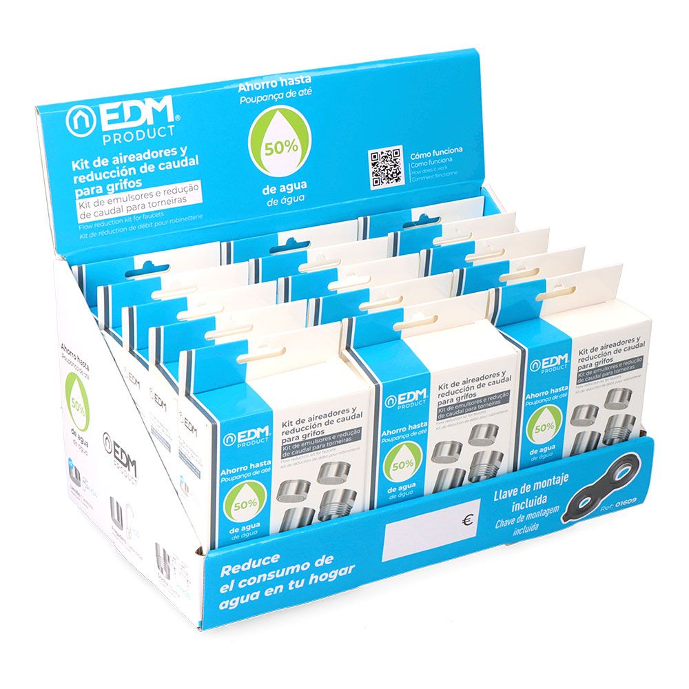 Kit aireadores y reducción de caudal para grifos