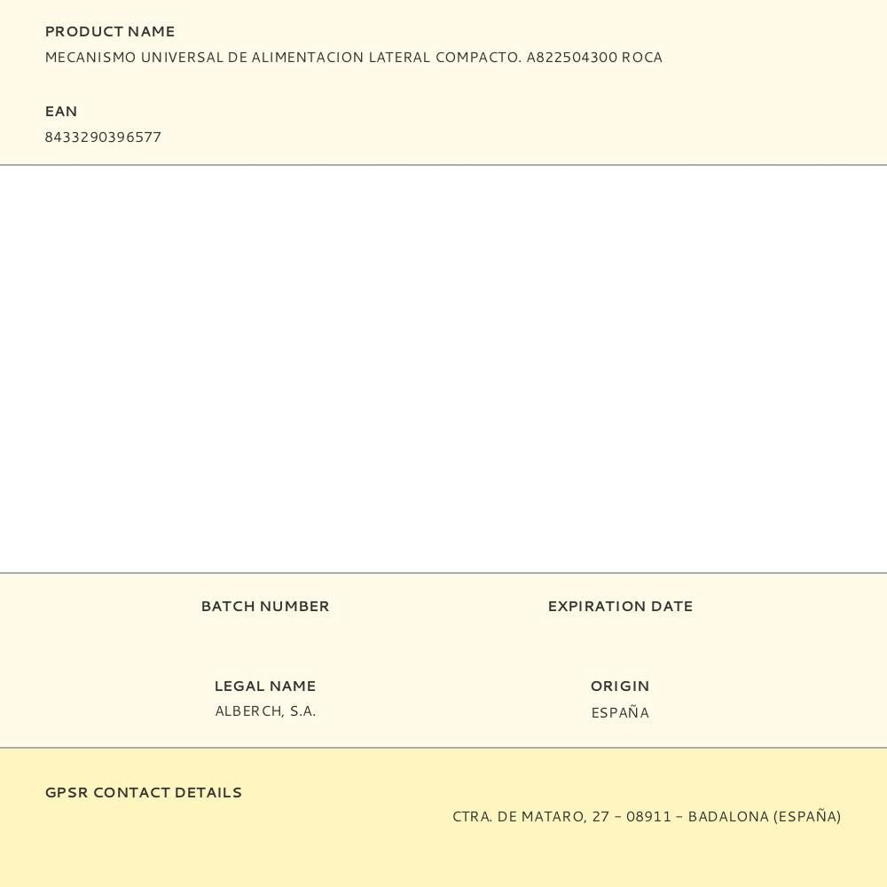 Mecanismo universal de alimentacion lateral compacto. a822504300 roca