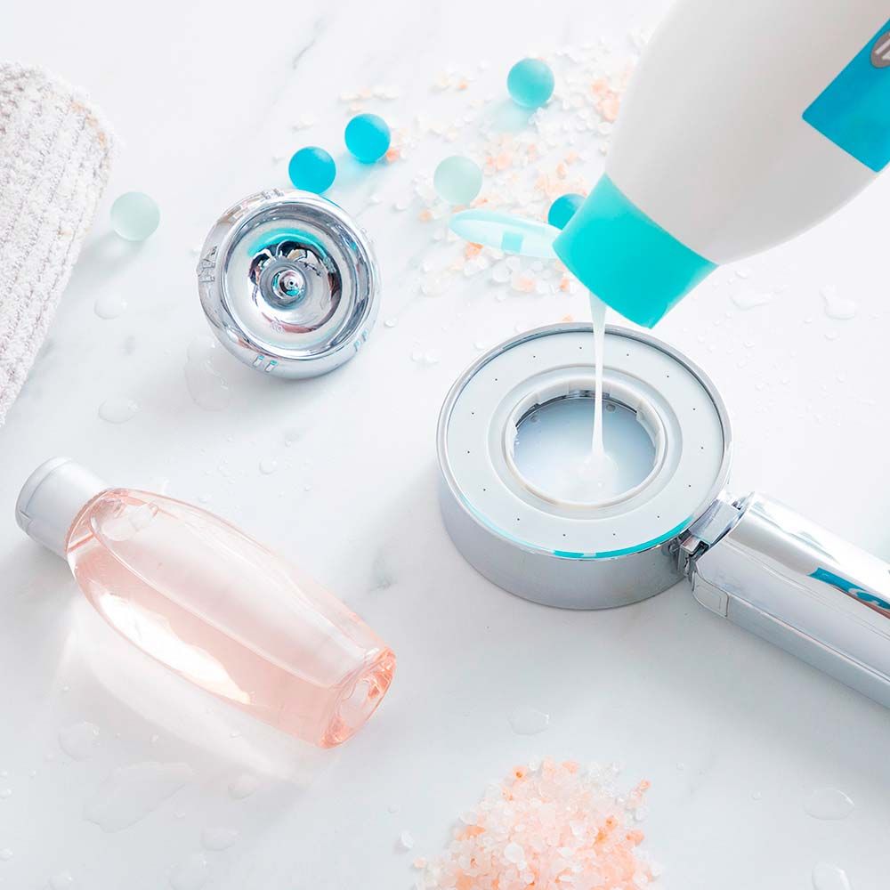 Mango de ducha doble con dispensador 3 en 1 xawara