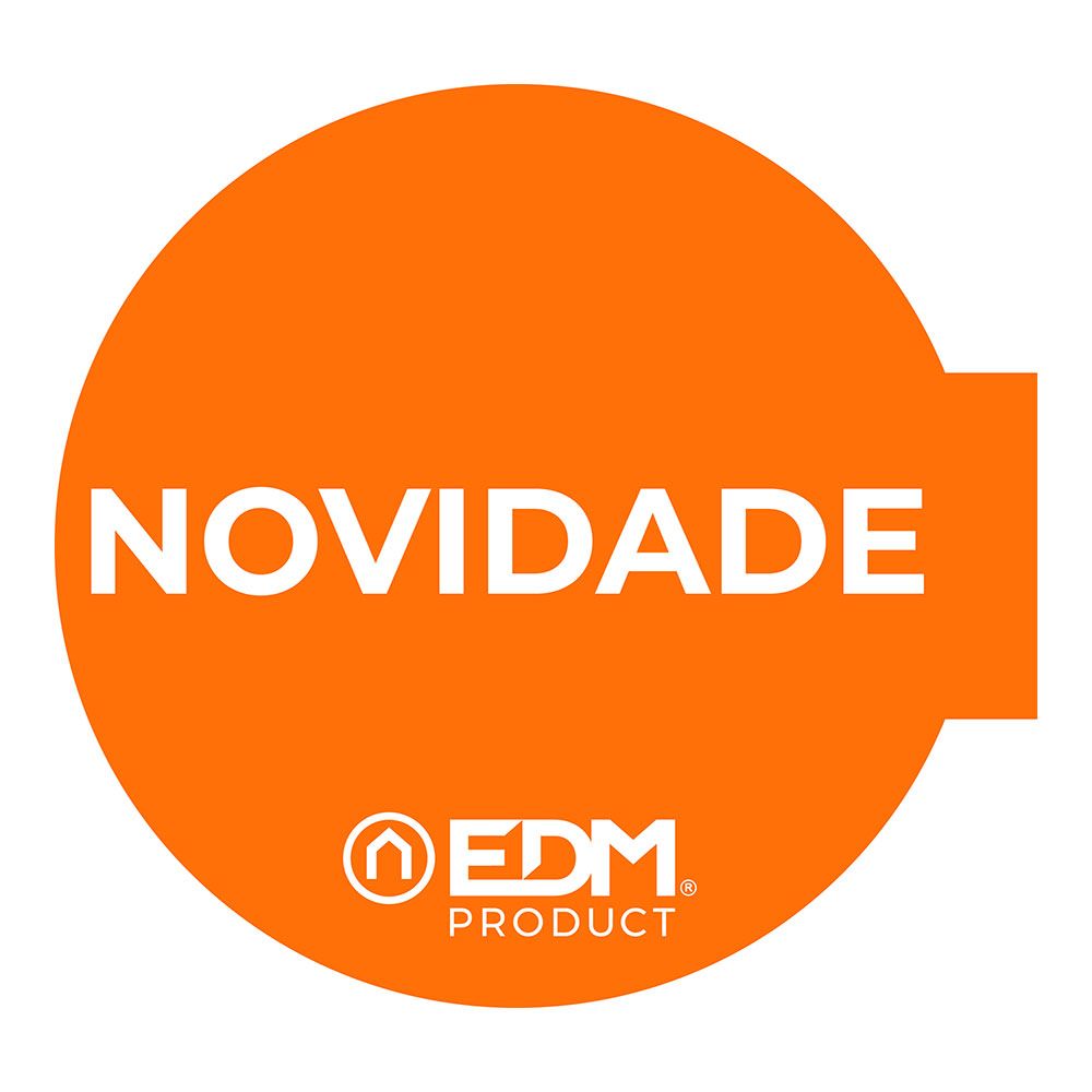 Display promoción módulo portugués "novedad" edm ø 20cm. contiene soporte adhesivo 02942.