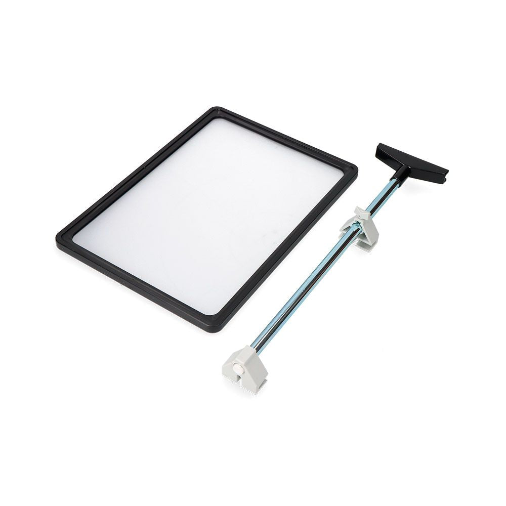 Conjunto tubo extensible 320-620 mm t negro+marco a4+funda a4 para cesta