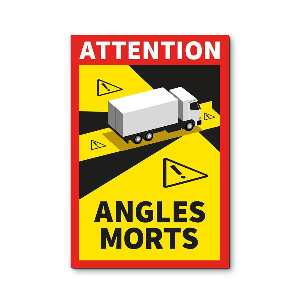 Pack 3 adhesivos "angles morts" camión 17 x 25 cm