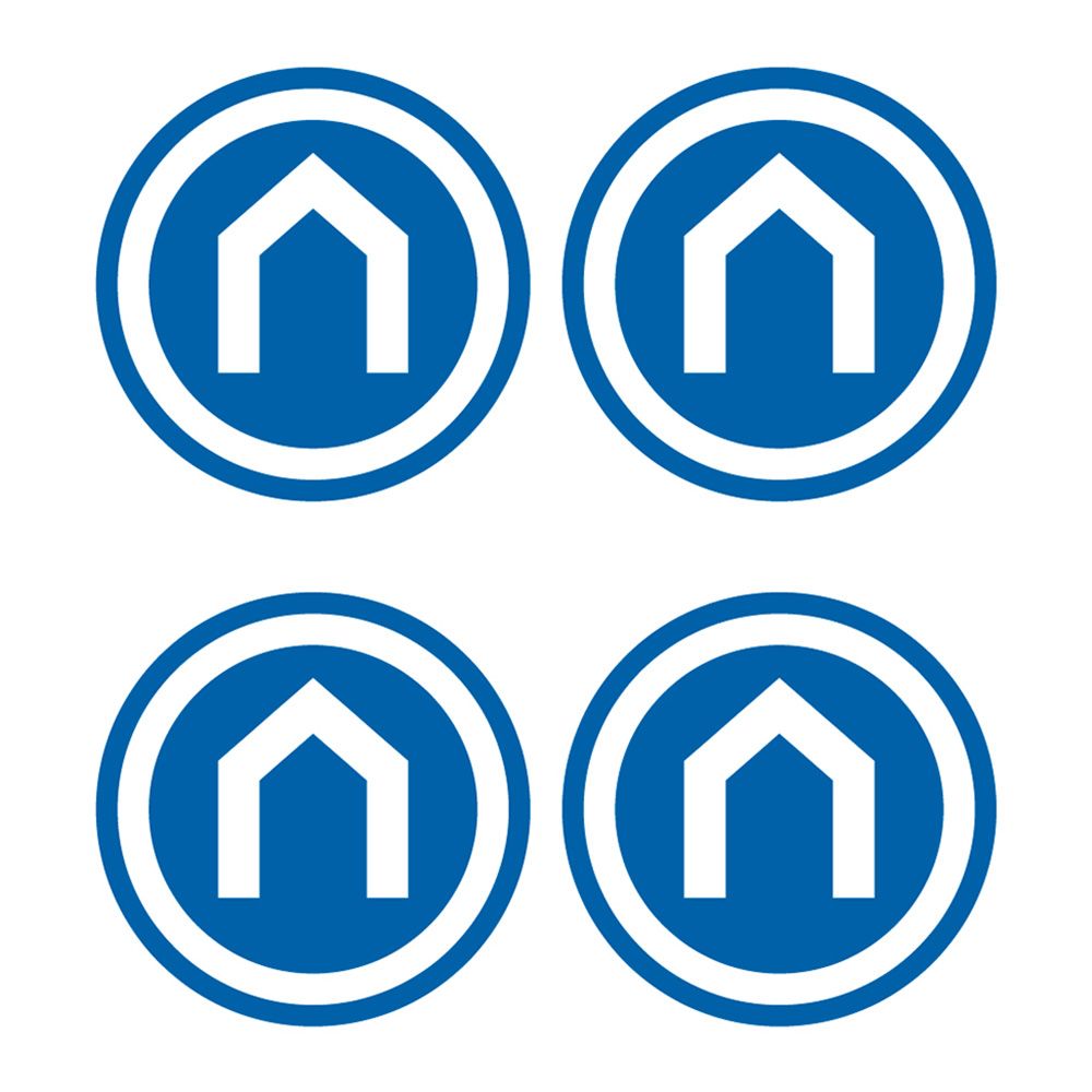 Pack de 4 vinilos adhesivo redondo para puertas de cristal edm