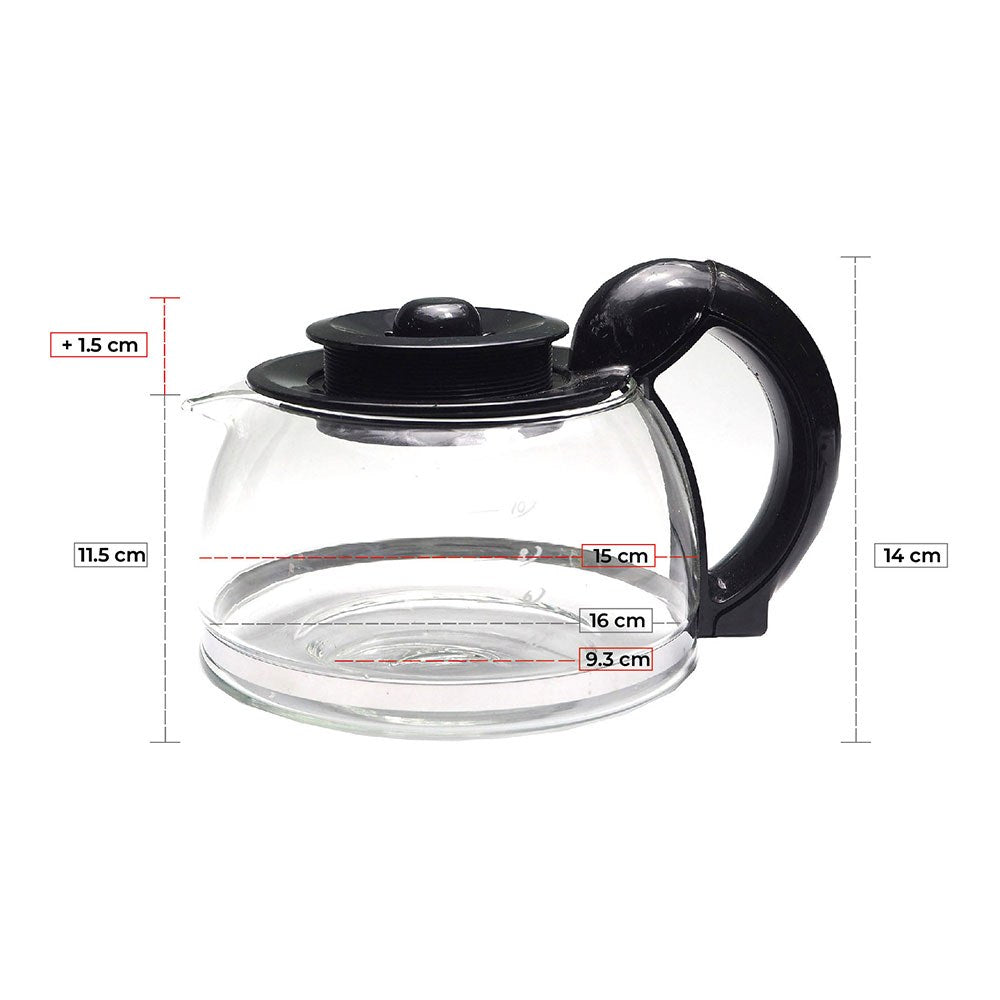 Jarra abombada universal para cafetera de goteo y americana 10 tazas