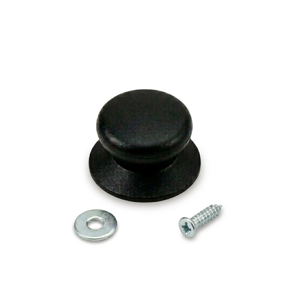 Pomo nylon negro para tapas de cazuela, 5,8 x 3,3 cm