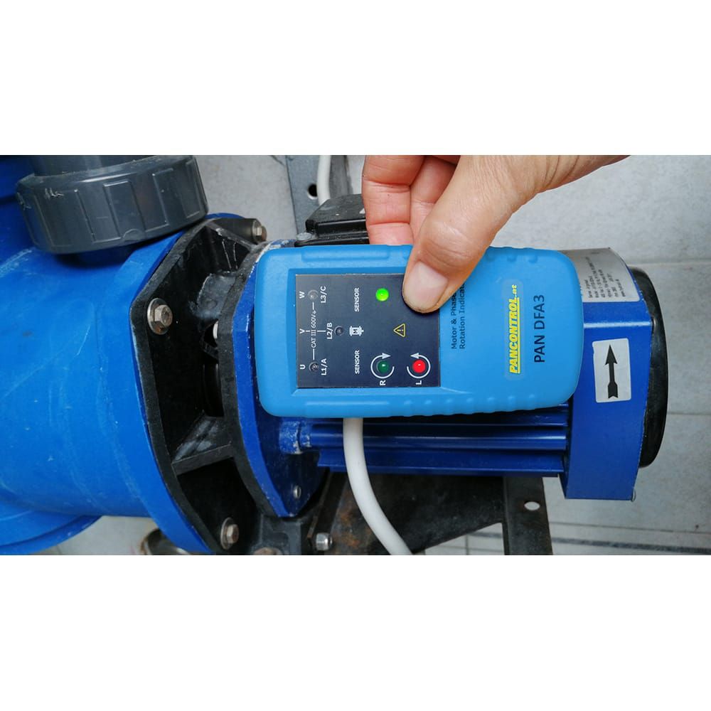 Indicador de dirección de motor y campo rotativo