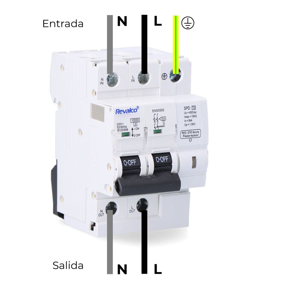 Iga 2p 25a c 10ka - protector de sobretension permanente segun normativa en-50550 y transitorio 5-15ka 275v