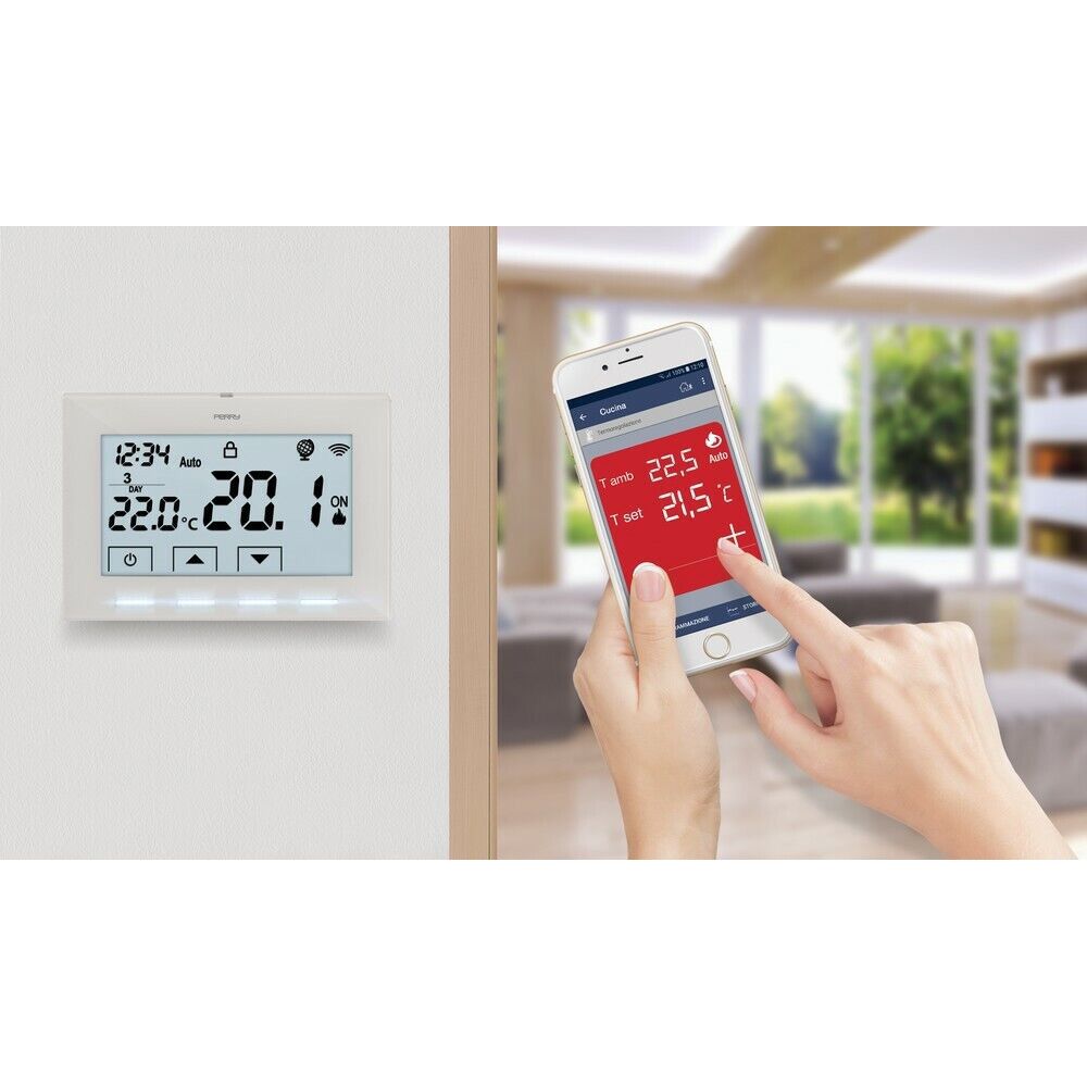 Cronotermostato wifi 230 v blanco