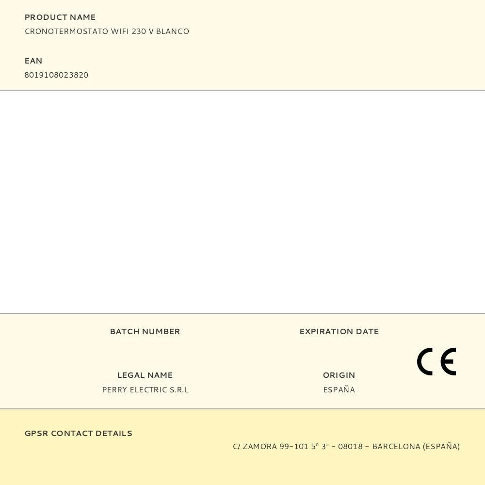Cronotermostato wifi 230 v blanco