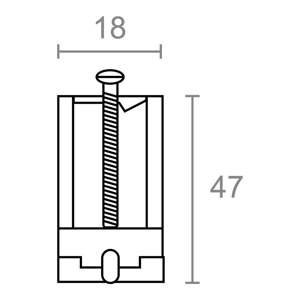 Grapas sujeción fregadero grp04, acero, acabado niquelado, 47 x 18 mm, 6 uds, blister