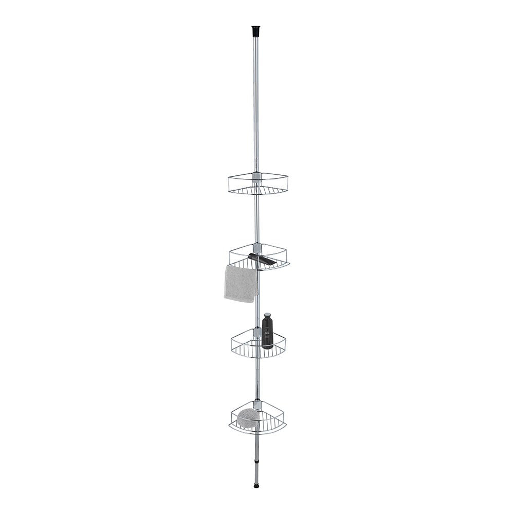 Rinconera telescópica de acero inoxidable, dolcedo, 31 x 23 x 65 - 275 cm