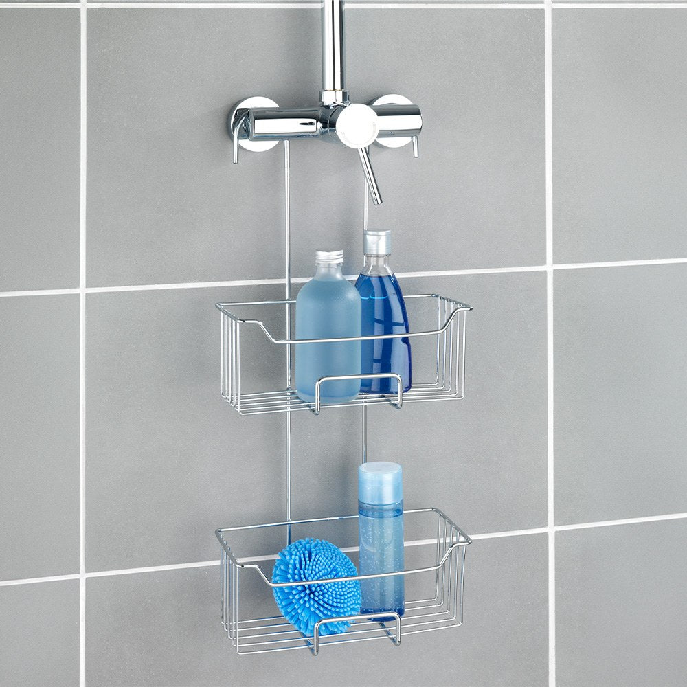 Cesto para la ducha doble piso, milo, 25 x 14 x 55 cm