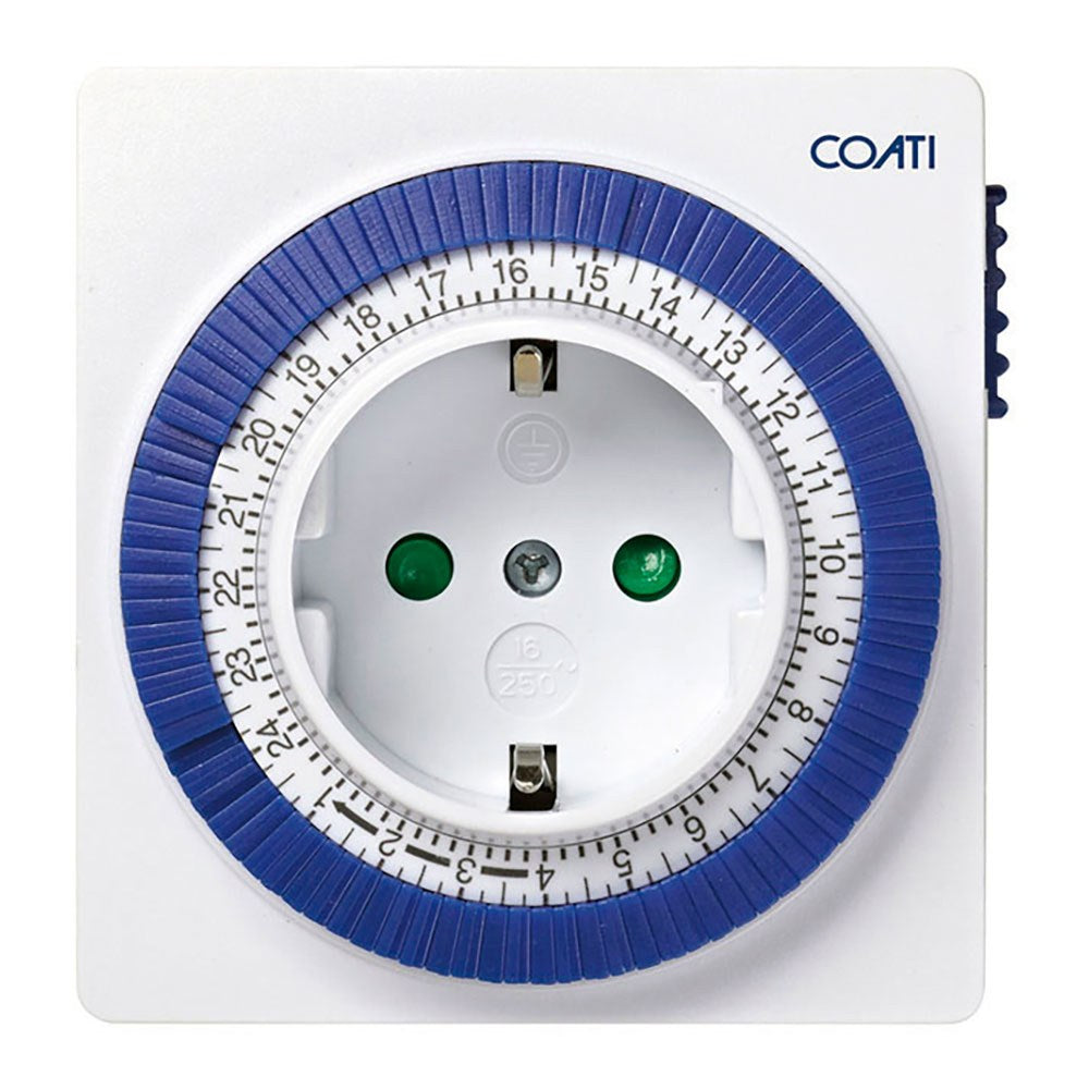 Programador analógico diario compacto 16a, blanco