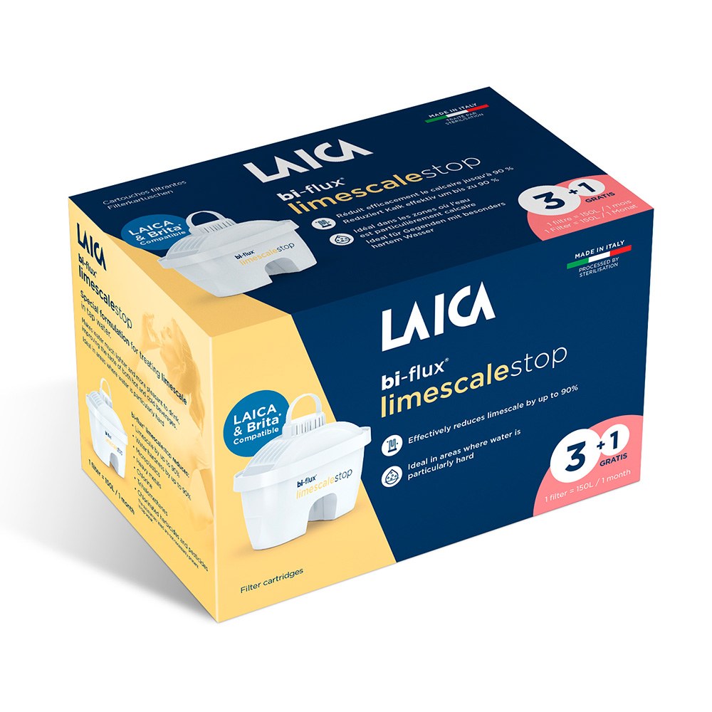 Pack de 4 filtros limescale stop para jarras de filtración, especial aguas muy duras