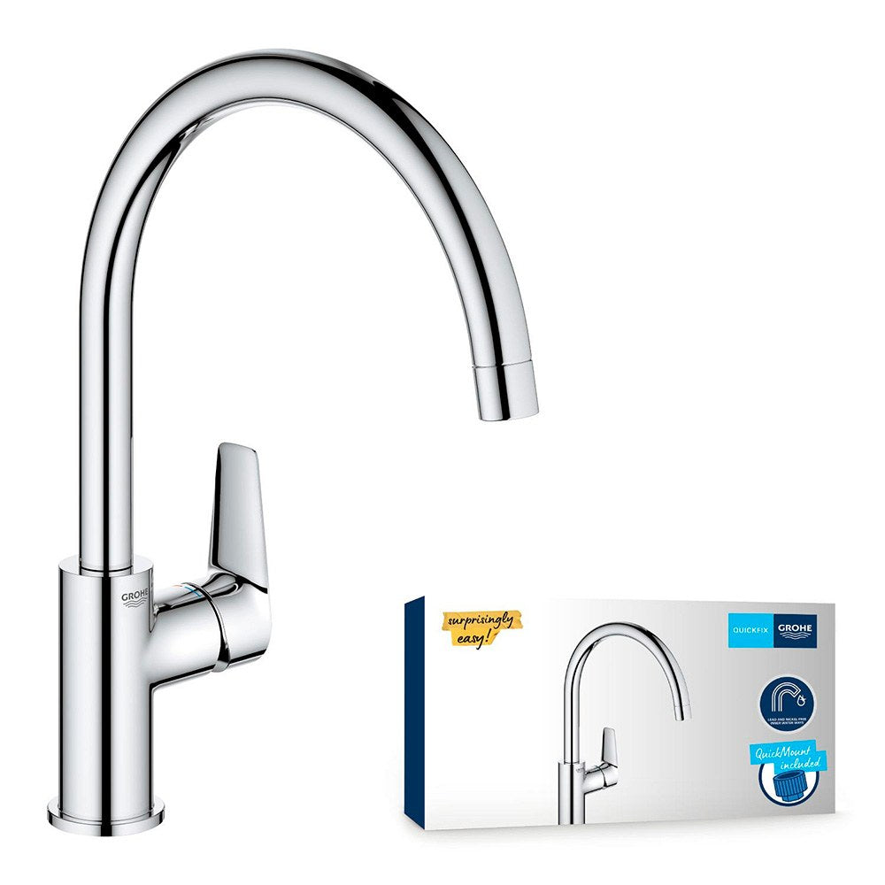 Grifo monomando de cocina con caño alto serie start edge
