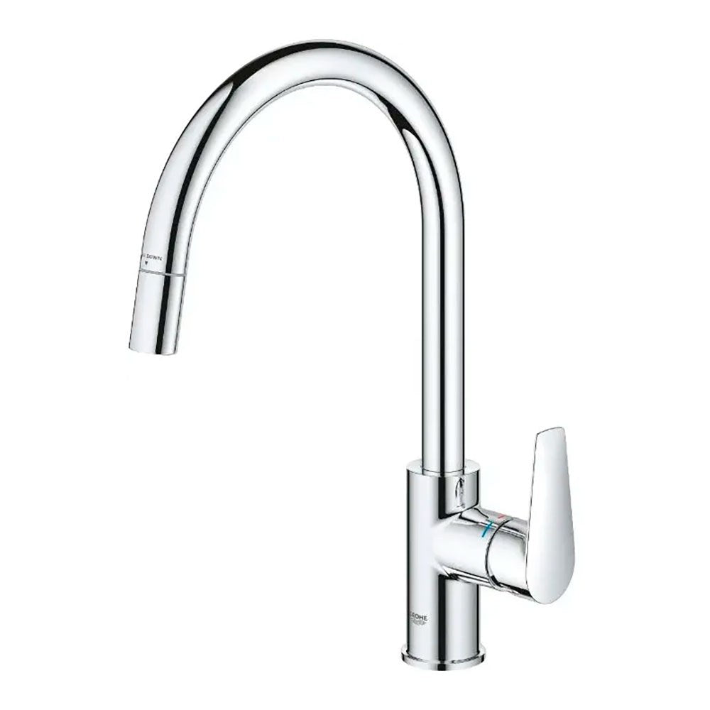 Grifo monomando de cocina con caño alto extraible serie start edge