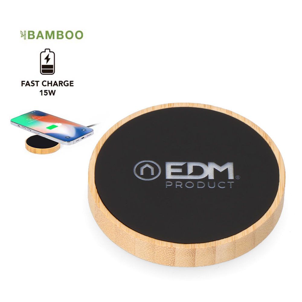 Cargador inalámbrico circular 15 w ø6,8 x 1,1 cm