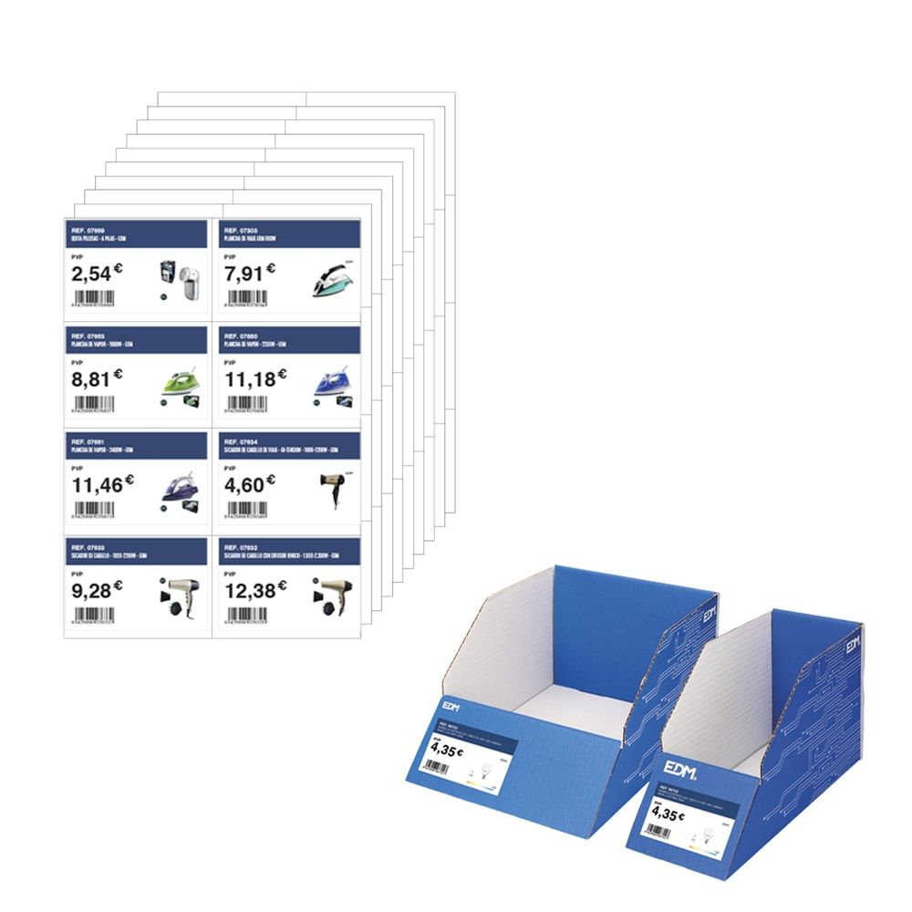 Pack 10 hojas con 8 etiquetas 105x74mm apli din a4