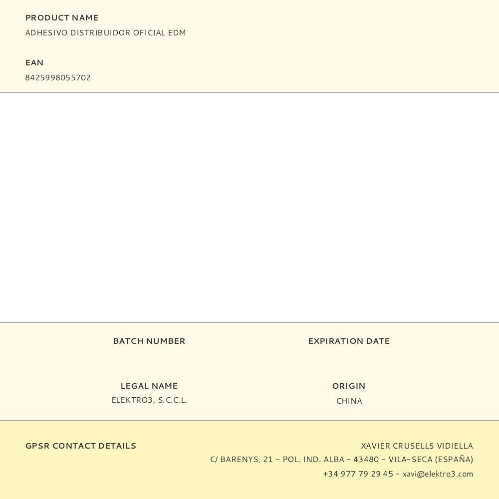 Adhesivo distribuidor oficial edm