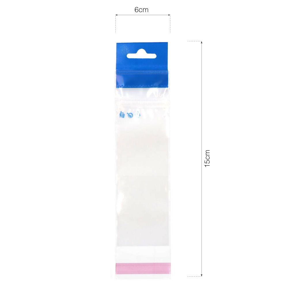 Pack 50 bolsas para envasado medida util 06 x 15 cm