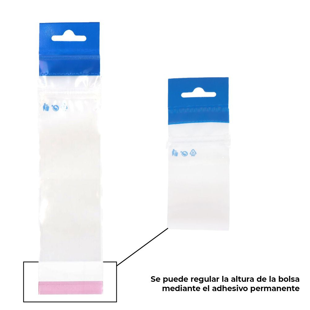 Pack 50 bolsas para envasado medida util 06 x 15 cm