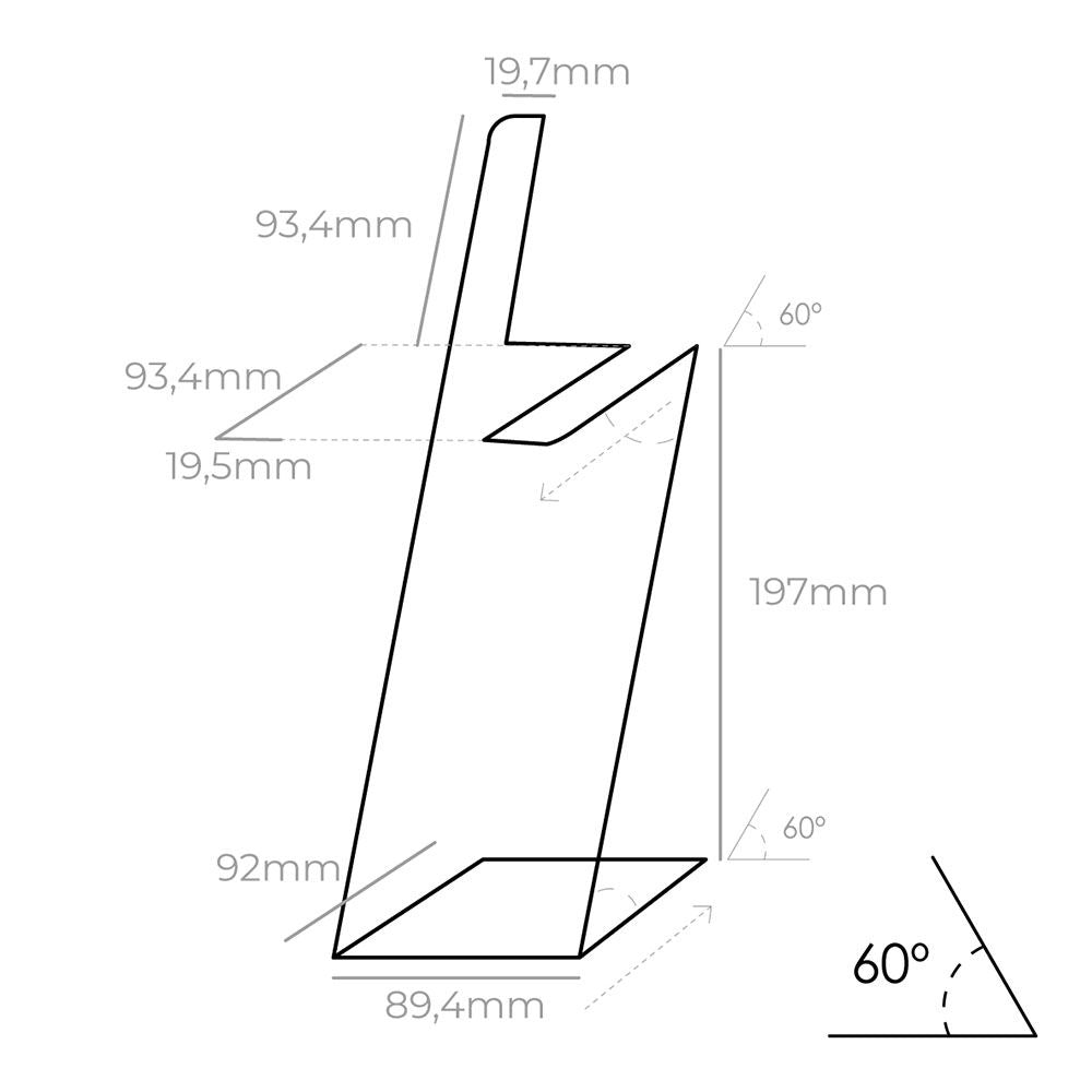 Expositor de metacrilato para artículos modelo e