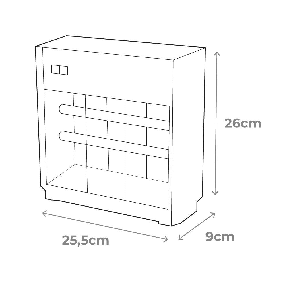 Mata insectos profesional eléctrico, cromo/negro, 2 x 6w - 30 m² - 25,5 x 9 x 26 cm