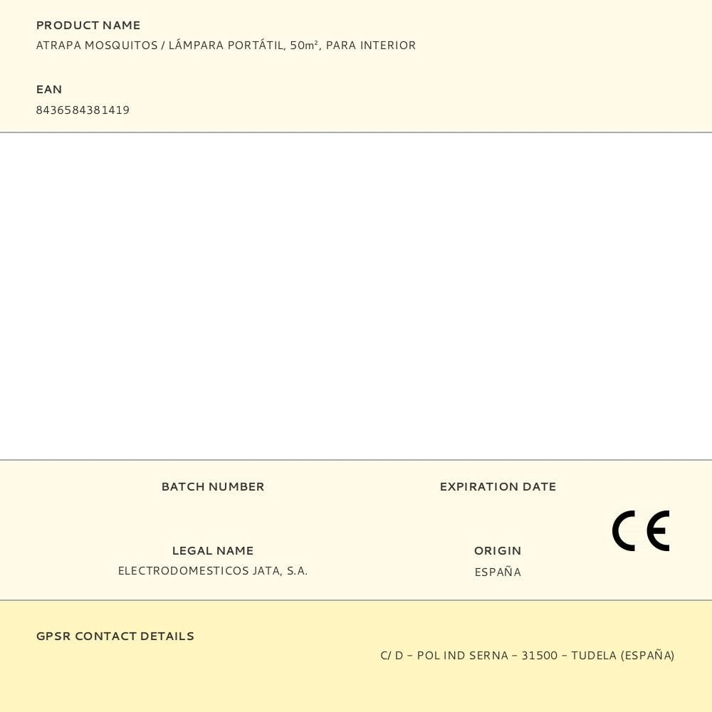 Atrapa mosquitos para interior portátil, 6 w - 50 m² - ø11 x 11 cm