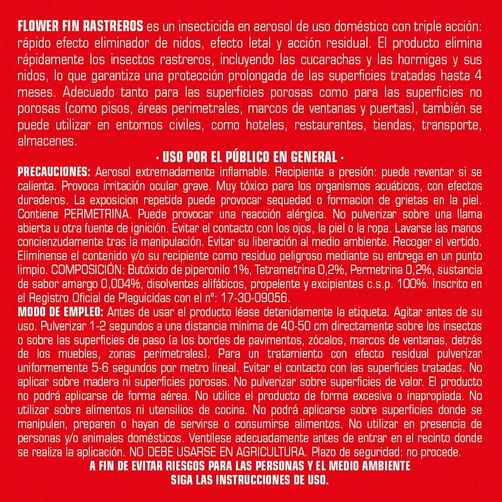 Insecticida rastreros, fin, 500 ml