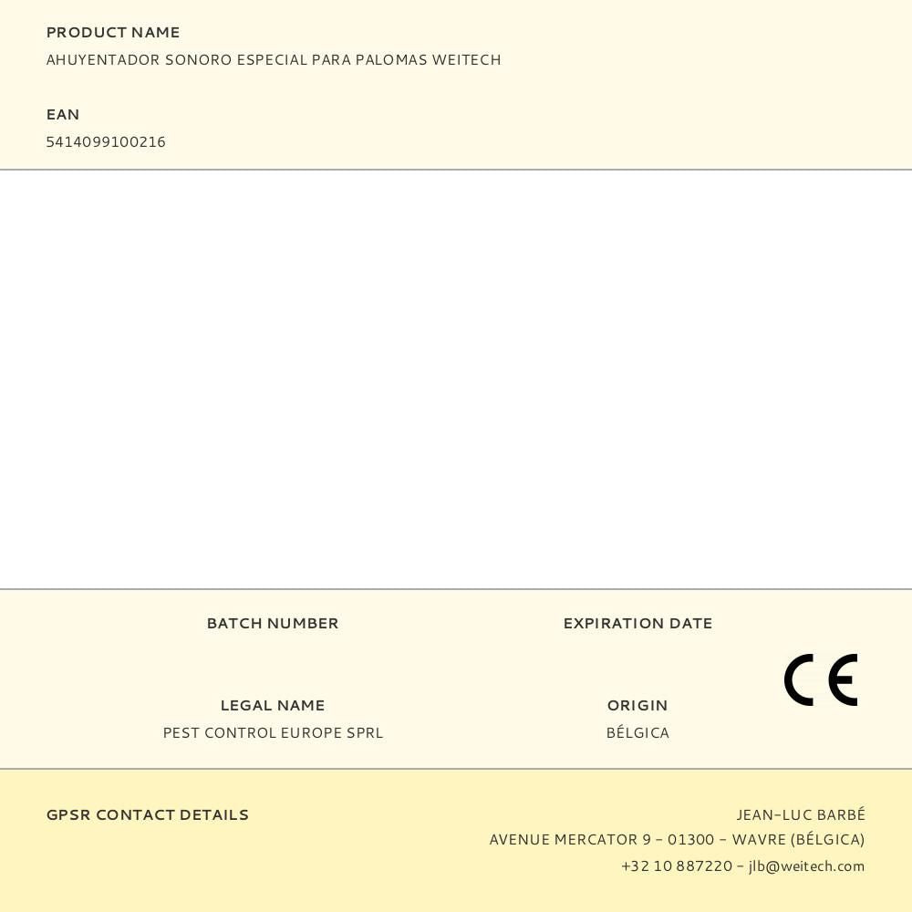 Ahuyentador sonoro de palomas