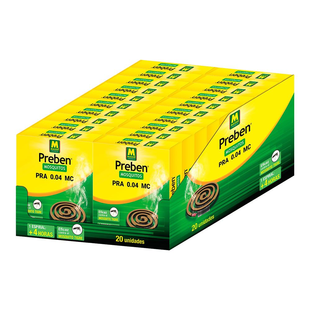 Espiral anti-mosquitos, 10 uds + soporte