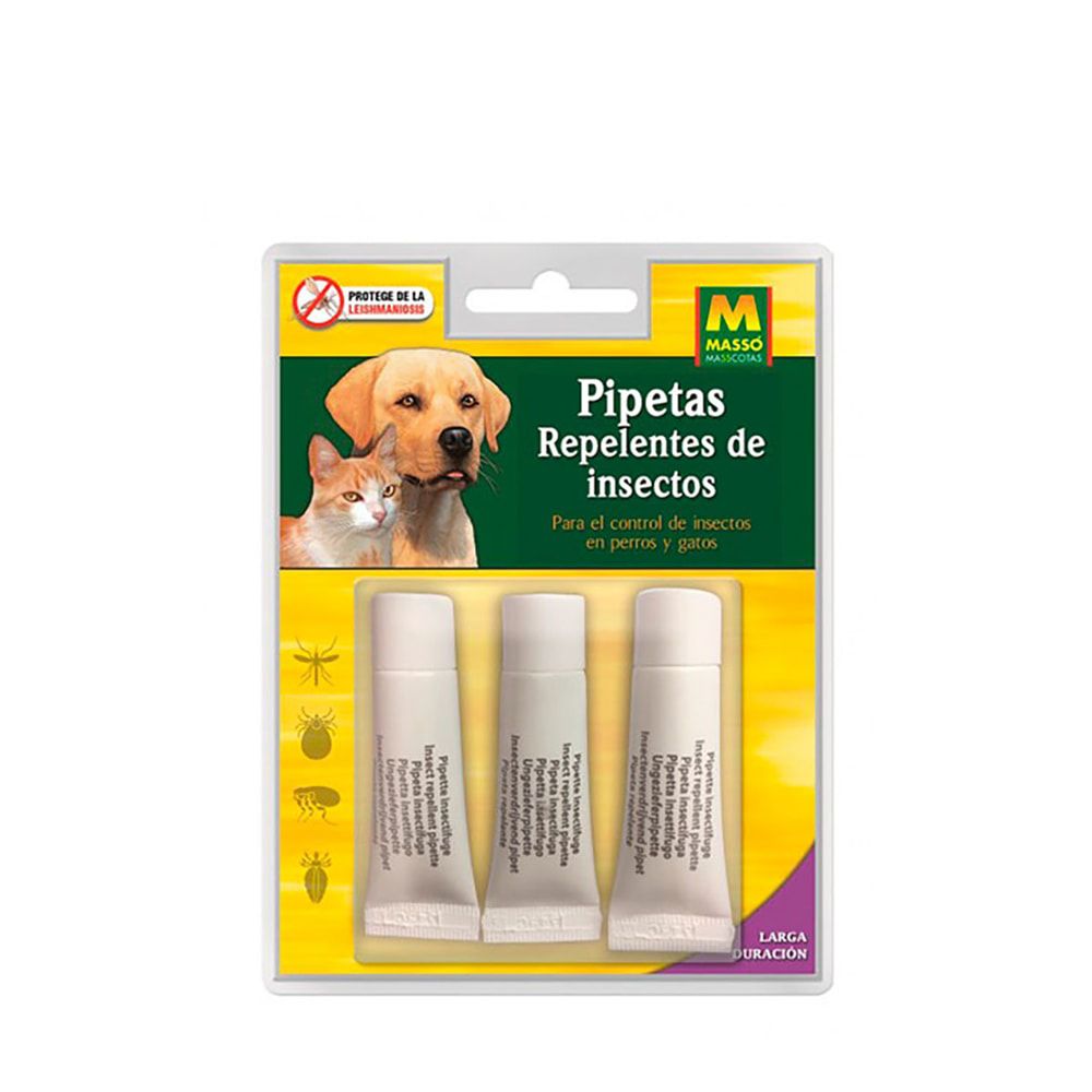 Pipetas repelentes de insectos 1 ml, 3 uds