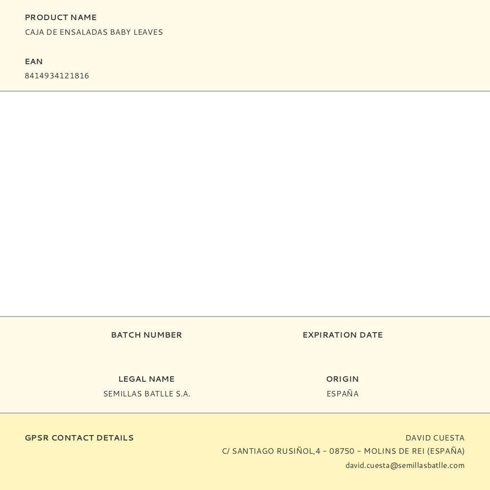 Caja de ensaladas baby leaves