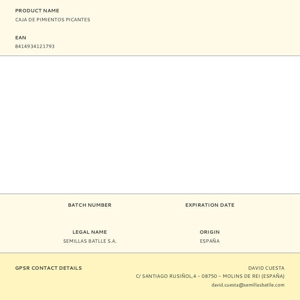 Caja de pimientos picantes