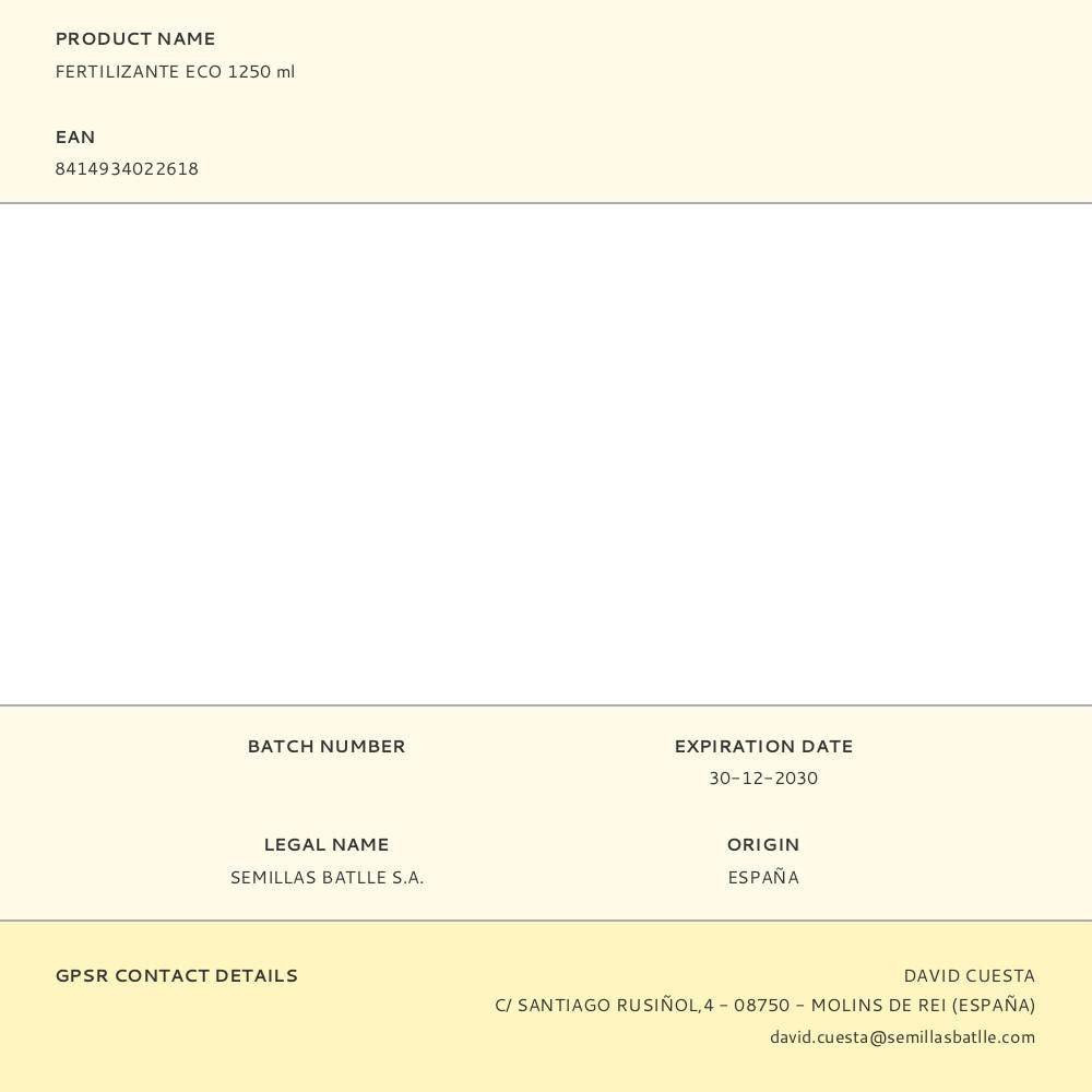 Fertilizante eco 1250 ml