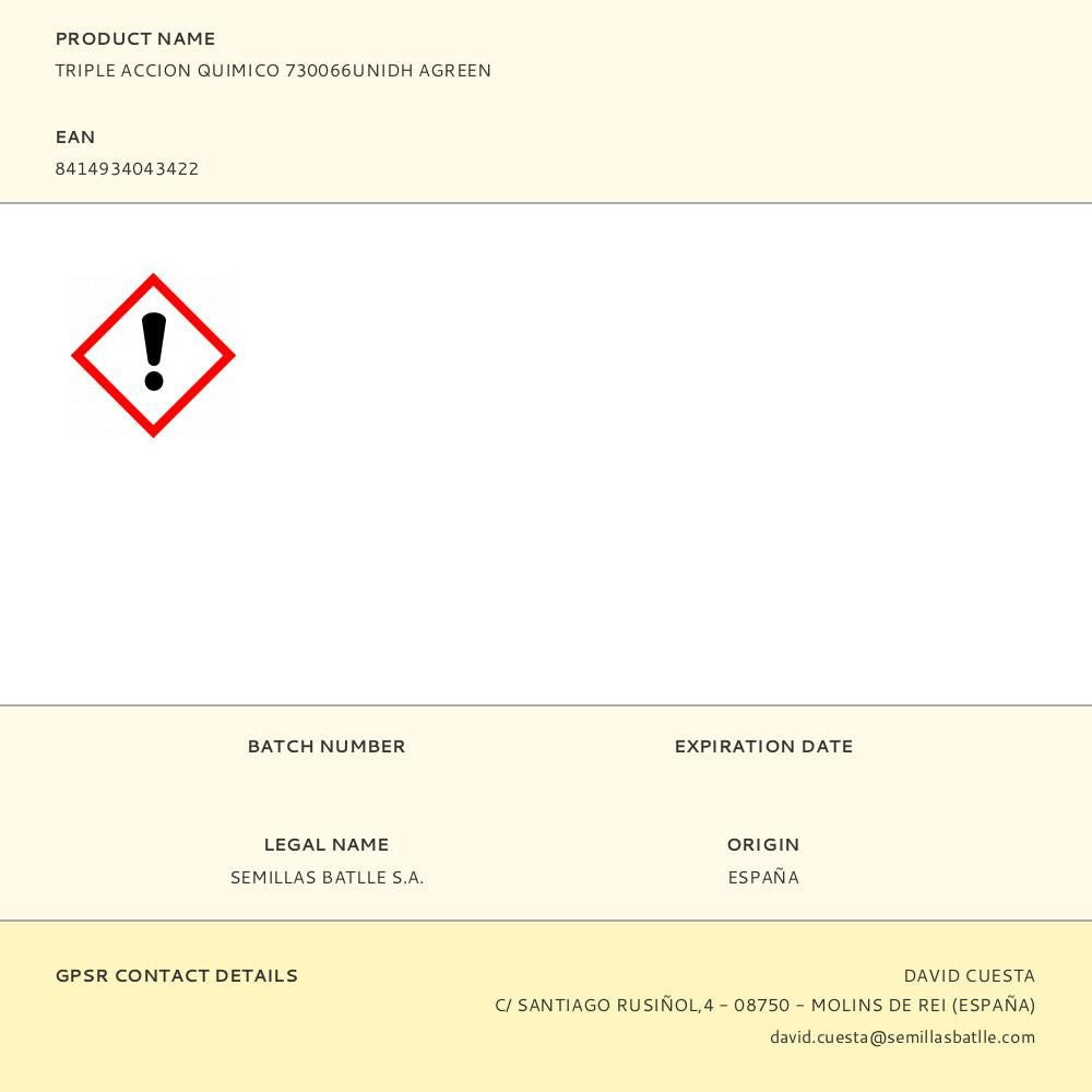 Triple acción químico contra plagas pistola pulverizadora 750 ml