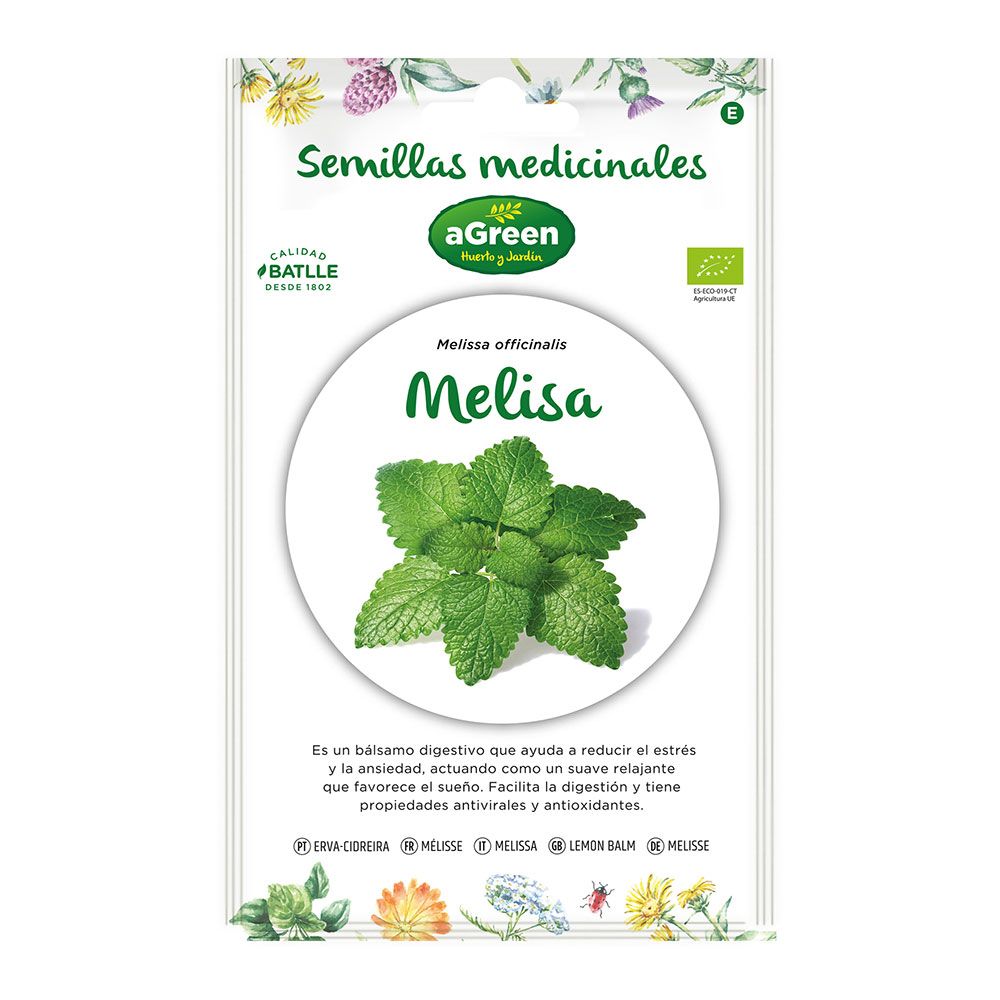 Sobre con semillas de melisa "medicinal" eco