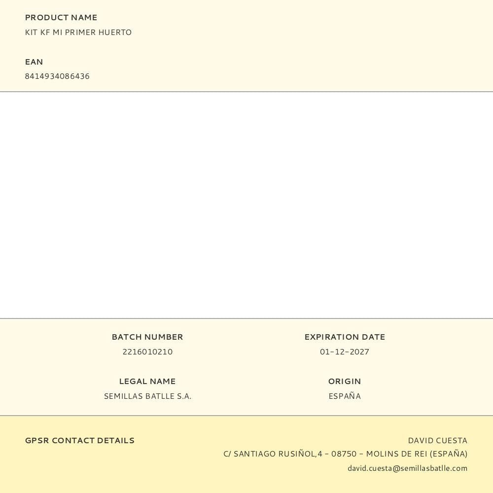 Kit kf mi primer huerto