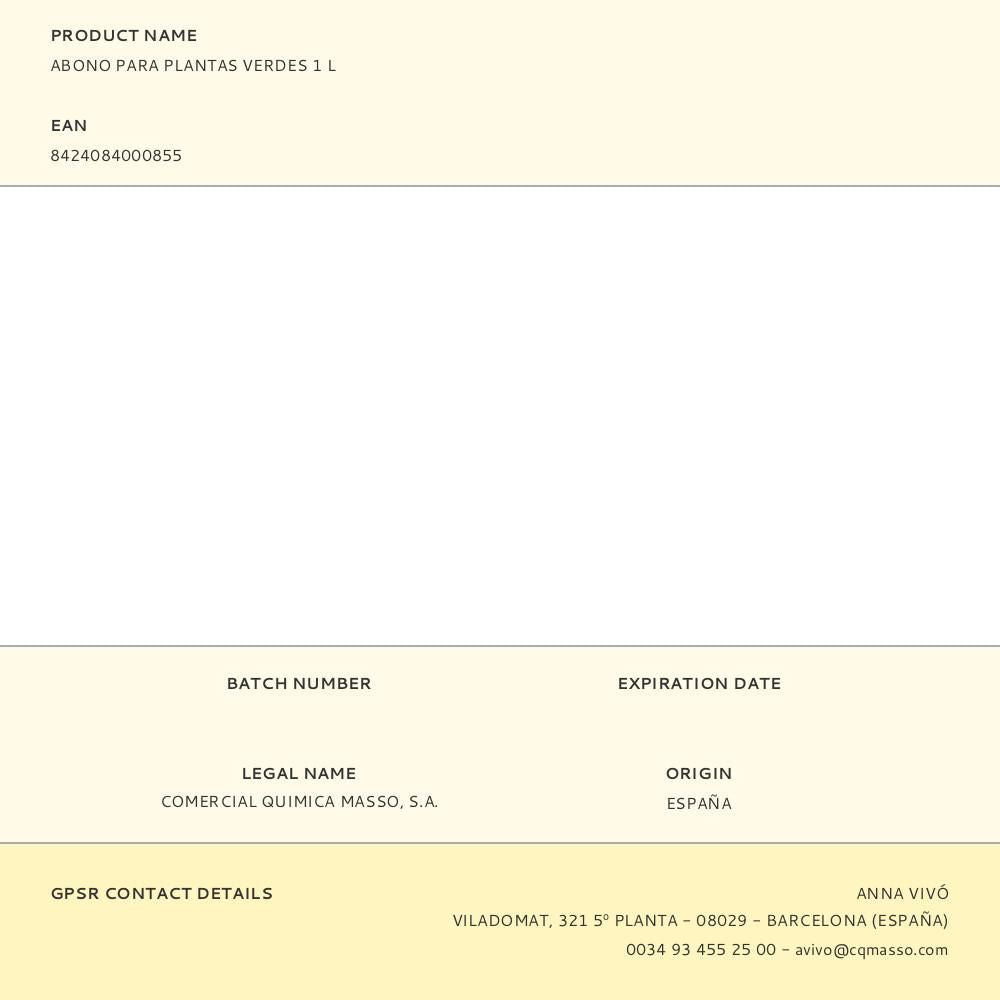 Abono para plantas verdes 1 l