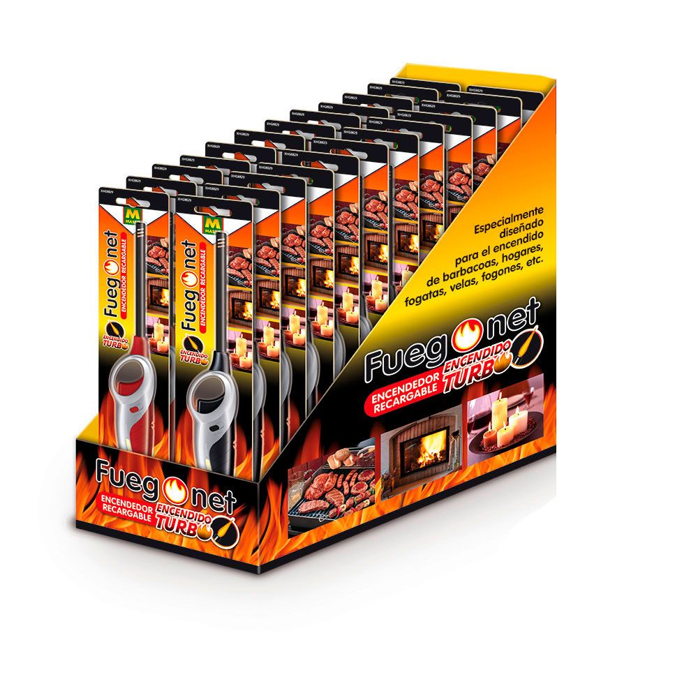 Encendedor recargable fuegonet, colores / modelos surtidos